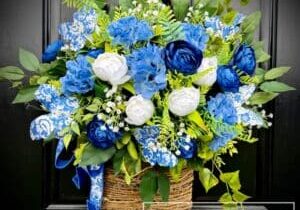 Everbloom - Blue Hydrangea Summer Door Basket