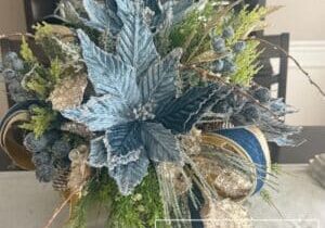 Everbloom - Blue Velvet Poinsettia Arrangement