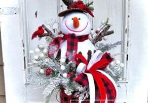 Everbloom - Buffalo Check Snowman Arrangement