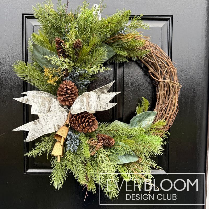 Everbloom - Cedar & Magnolia Grapevine Wreath