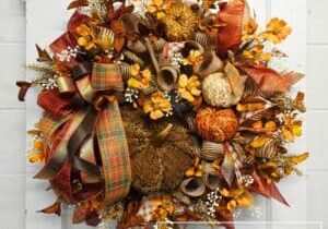 Everbloom - Deco Mesh Pumpkin Patch Fall Wreath