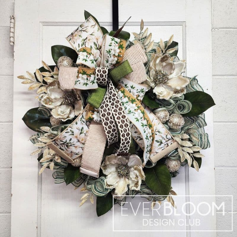 Everbloom - Elegant Magnolia Winter Wreath