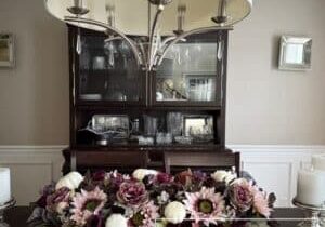Everbloom - Fall Pink Sunflower & Pumpkin Table Arrangement