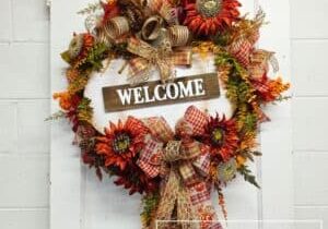 Everbloom - Fall Pumpkin Deco Mesh Welcome Wreath