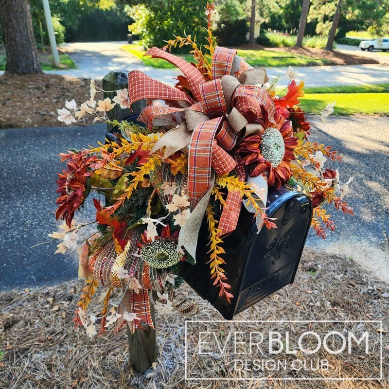 Everbloom - Fall Sunflower Mailbox Swag