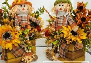 Everbloom - Fall Sunflower Scarecrow Arrangements