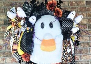 Everbloom - Halloween Ghost Deco Mesh Wreath