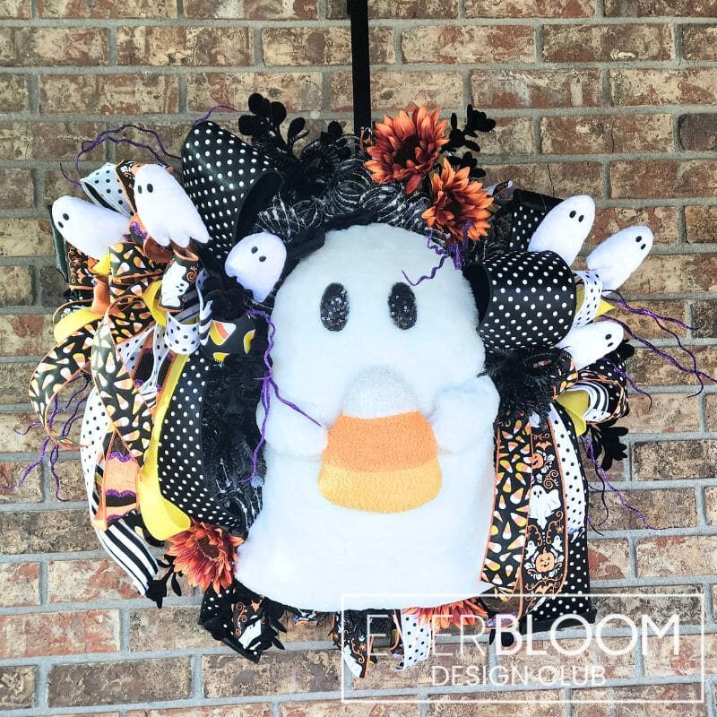 Everbloom - Halloween Ghost Deco Mesh Wreath