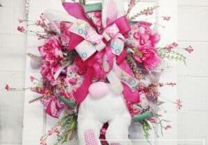 Everbloom - Hot Pink Easter Bunny Wreath