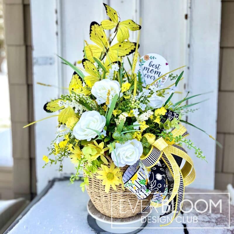 Everbloom - Mother's Day Yellow Butterfly Centerpiece