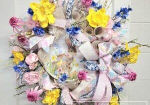 Everbloom - Pastel Easter Bunny Deco Mesh Wreath