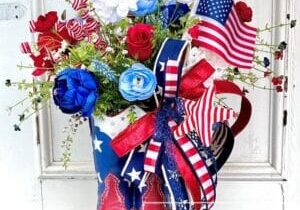 Everbloom - Patriotic Cowboy Boot Arrangement