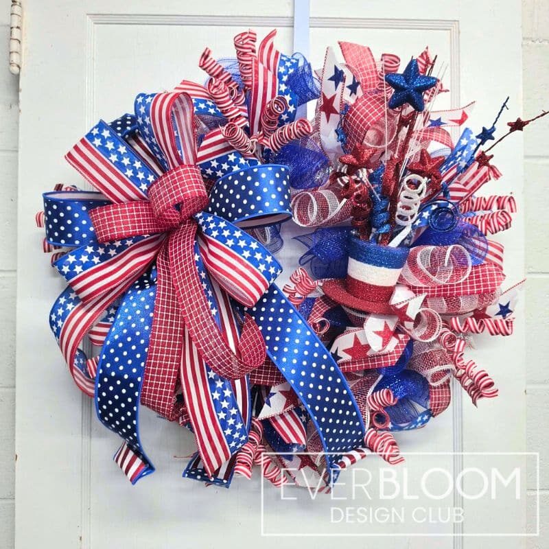 Everbloom - Patriotic Deco Mesh Wreath