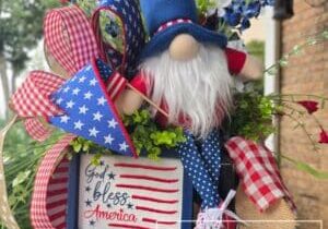 Everbloom - Patriotic Gnome Lantern Topper