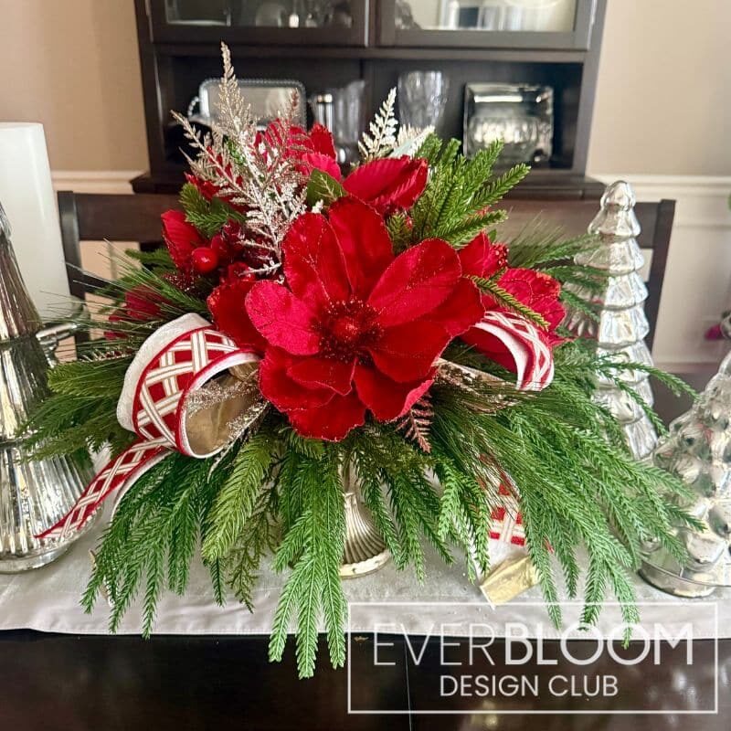 Everbloom - Red Velvet Magnolia Christmas Arrangement