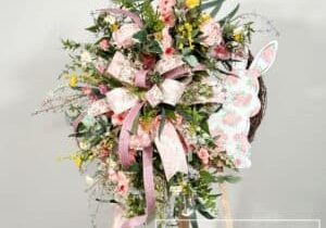 Everbloom - Rose Bunny Sign Easter Wreath