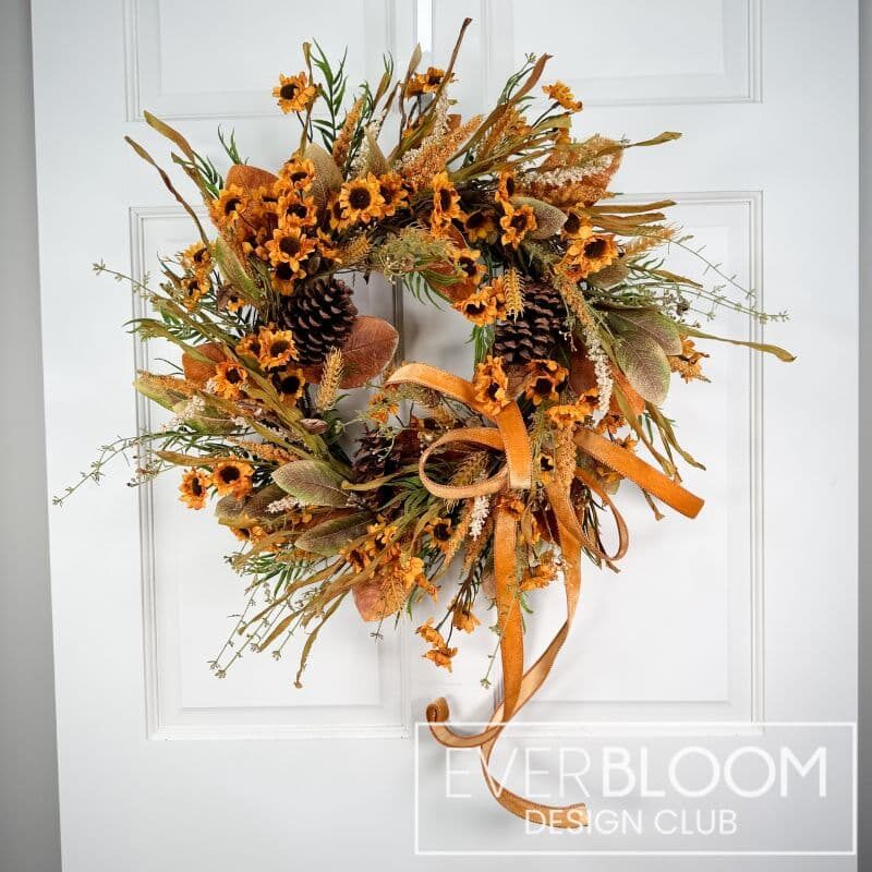 Everbloom - Simple Fall Mini Sunflower Grapevine Wreath