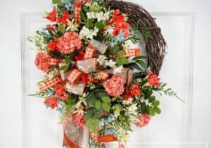 Everbloom - Split Complementary Snowball Hydrangea Wreath