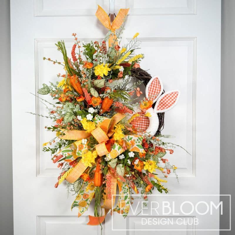 Everbloom - Spring Easter Bunny Grapevine Wreath