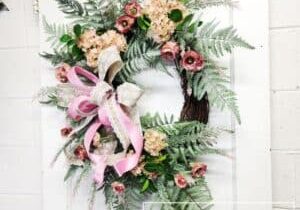 Everbloom - Spring Vintage Floral Grapevine Wreath