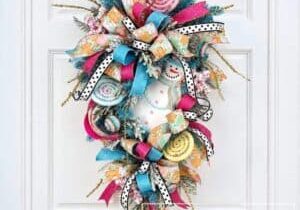 Everbloom - Sugar Cookie Snowman Swag Wreath