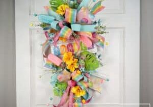Everbloom - Summer Hibiscus Popsicle Swag Wreath
