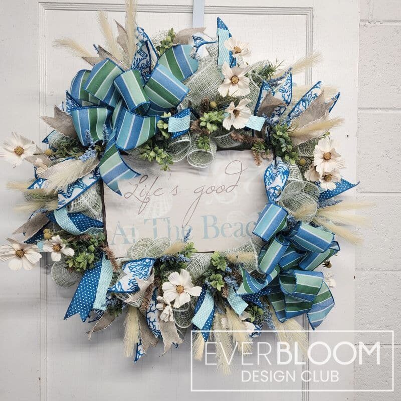 Everbloom - Summer at the Beach Deco Mesh Wreath