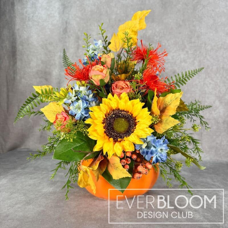 Everbloom - Sunflower Arrangement in Pumpkin Container