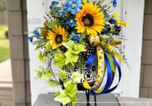Everbloom - Sunflower & Blue Floral Centerpiece