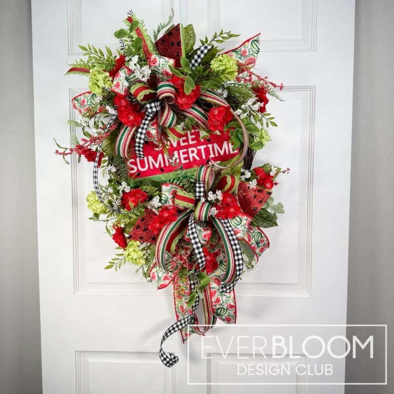Everbloom - Sweet Summer Watermelon Grapevine Wreath