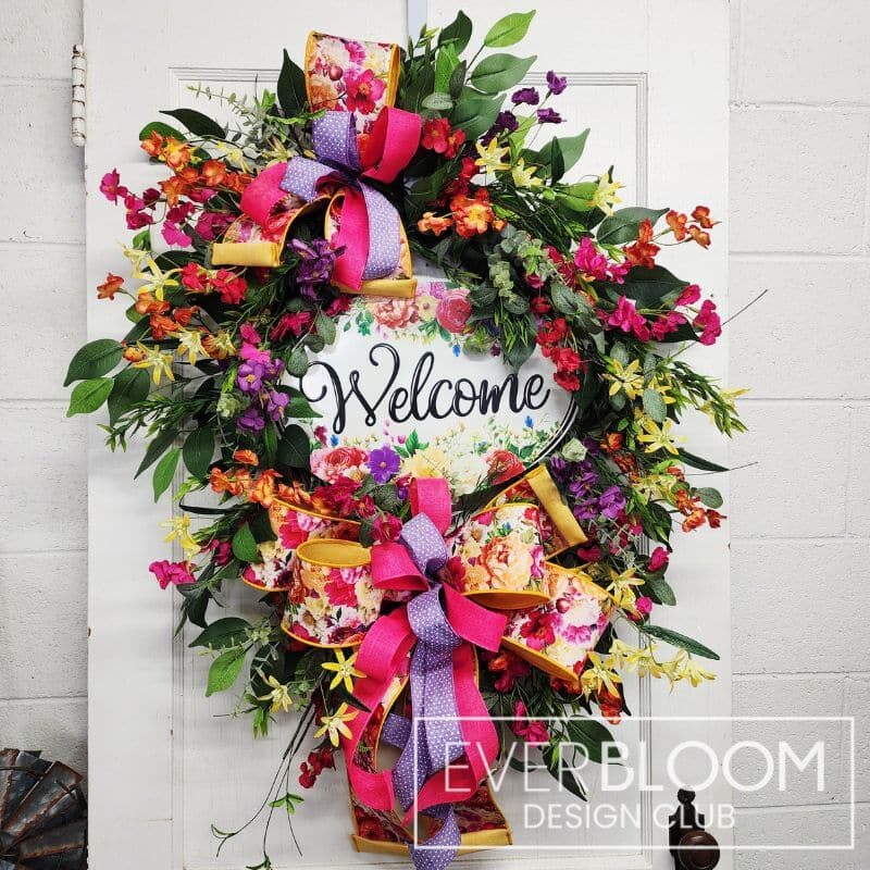 Everbloom - Vibrant Summer Welcome Wreath