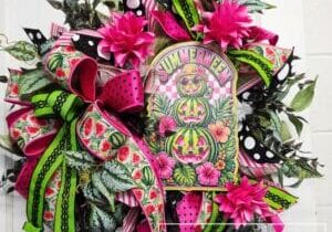 Everbloom - Watermelon Summerween Deco Mesh Wreath