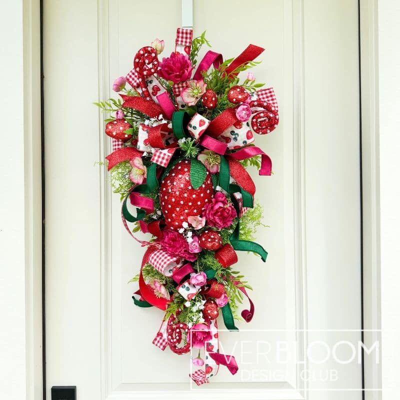 Everbloom - Whimsical Strawberry Swag Wreath