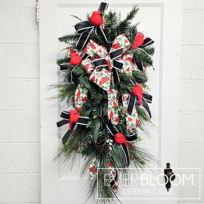 Everbloom - Winter Cardinal Swag Wreath