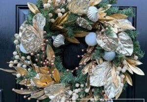 Everbloom - Winter Gold & Bronze Pine Wreath