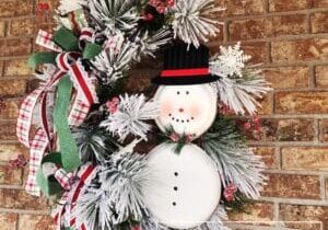 Everbloom - Winter Snowman Grapevine Wreath