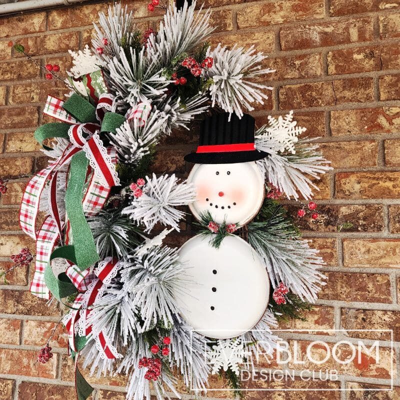 Everbloom - Winter Snowman Grapevine Wreath