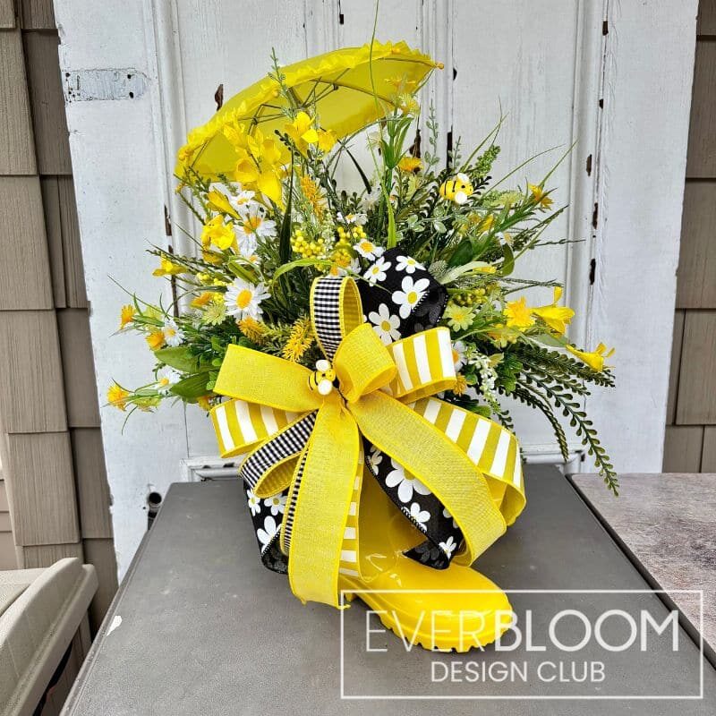 Everbloom - Yellow Rain Boot Summer Arrangement