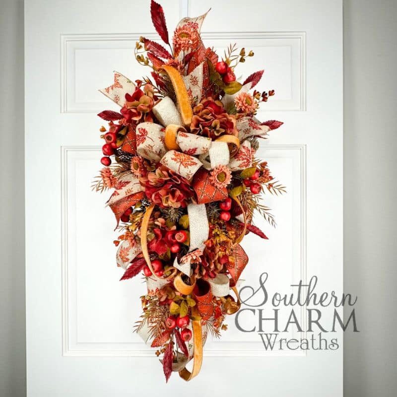 FallSwagMasterclass - Fall Hydrangea Swag Wreath