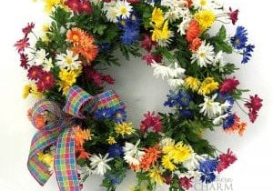 Multi Color Daisy Wreath