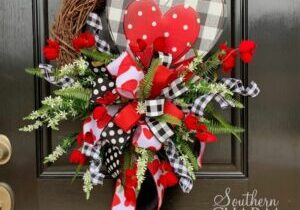 WOTMC - Buffalo Plaid Valentines Day Wreath