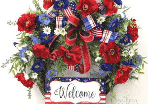 how to make a silk flower patriotic welcome wreath-blg