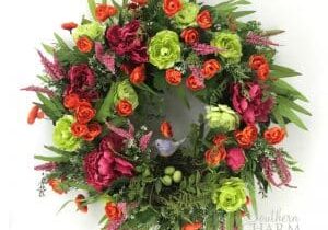how to summer silk flower wreath (1)