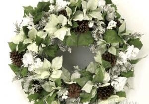 how to winter poinsettia wreath -blg