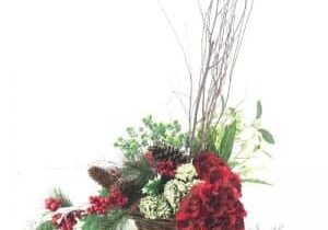 rustic christmas table centerpiece with branches