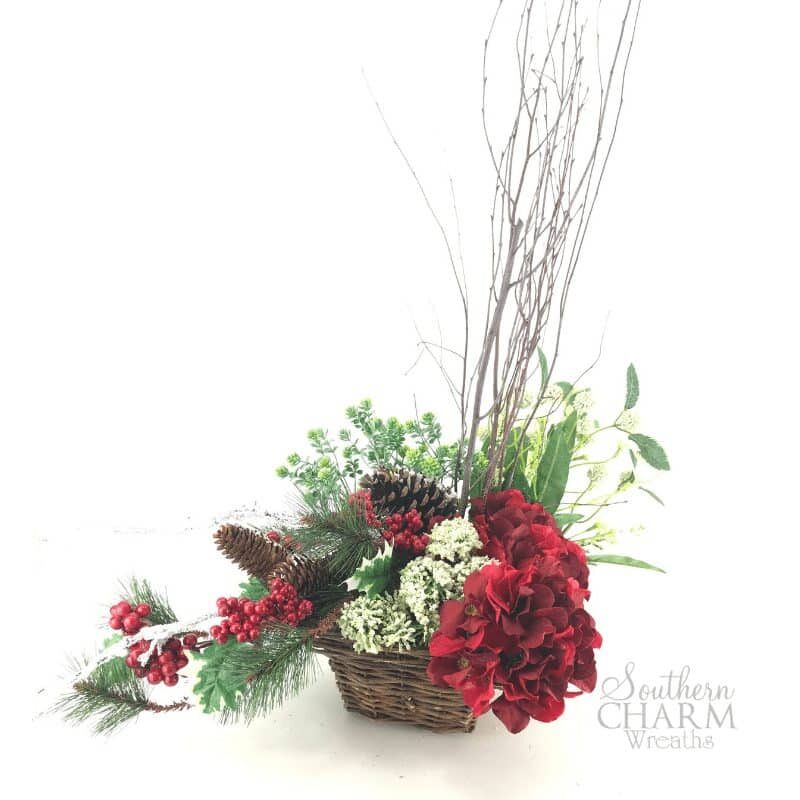 rustic christmas table centerpiece with branches
