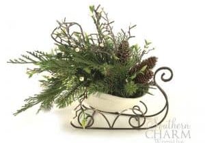 sleigh arrangement gift idea blog